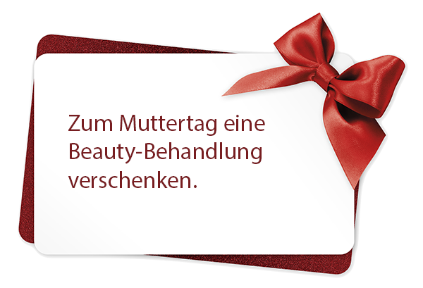 Gutschein mit Text Zum Muttertag eine Beauty Behandlung verschenken